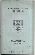 Vintage Winchester County High School Magazine Book Hampshire 1947-1949
