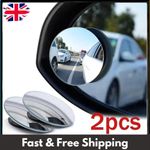 2x Blind Spot Mirror Rear Side View Towing Car Van Motorcycle Adjust Wide Angle.