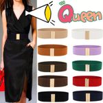 13 Colours Ladies Wide Stretch Belt Dress Stretchy Elastic Waist Belt NEW UK