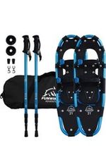 FunWater 3 in 1 Lightweight Snowshoes UNISEX Aluminium Trekking Poles 