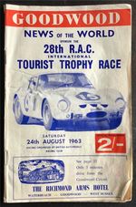 GOODWOOD 24 Aug 1963 28th RAC Int'l Trophy Tourist Race Official Programme