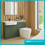Green Bathroom Vanity Unit 1002mm – Resin Basin Top – Left/Right Hand P Shape 