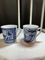 Vintage USSR Lomonosov  Blue & White Mug X 2 Leningrad 