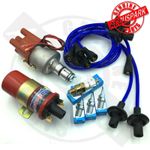 VW Beetle 009 Electronic Distributor Sports Coil,Blue leads, Rotor,IRIDIUM plugs