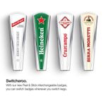 BLADE beer tap aluminium handle with interchangeable badge of your choice