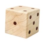 Giant Wooden Yard Dice Smooth Edge 7cm/2.36inch for Game Backyard Sports