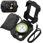 Proster Military Compass Metal Sighting Clinometer for Outdoor Camping Hiking