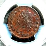 1811 Large Cent PCGS Graded Genuine - Corrosion Removed - Fine details