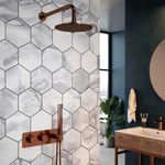 Kew Concealed Thermostatic Shower Set 200mm Rain Head Hand Shower Brushed Copper