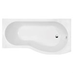 1500mm B shaped shower bath RH