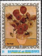 EBS Maldives 1973 - Vincent van Gogh - Sunflowers - Michel 434 - MNH** (Aa8