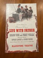 FREE SHIP! 1941 Life with Father Blackstone Theater Lillian Gish Percy Waram Chi