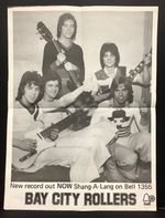 Bay City Rollers Vintage Poster Bell Records Promo Shang A Lang 1974