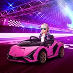 Lamborghini SIAN 12V Electric Car for Kids w/ Remote Control Pink