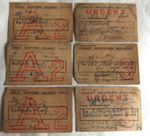 6 OFF CIRCA 1928  GWR Railways wagon labels