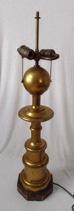 Original 18th Century Heavy Solid Brass Large Floor Standing Lamp 75cm 5kg Antiq