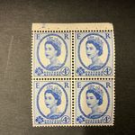 Wilding Booklet Pane SB106a  I Perf  UMM. watermark right Cylinder No 4