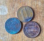US Lincoln Memorial Copper Small Cents Lot (1961, 1974, 1980) Uncertified