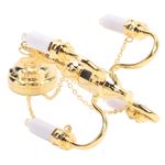 _Dollhouse Chandelier 1/12 Scaled Battery Operated Lifelike 4 Heads Miniature