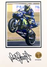 Valentino Rossi MotoGP Photo Display. Signed.