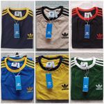 MEN'S ADIDAS ORIGINALS TEE SHORT SLEEVE CREW NECK THREE STRIPE T-SHIRT NEW