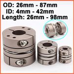 Shaft Coupling Joint CNC Stepper Connector Coupler Singl/Double Diaphragm 4-42mm
