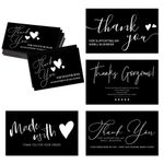 30-150Pcs Black White Thank You For Supporting My Small Business Cards 5 Designs