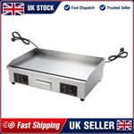 Commercial Flat Top Grill 4400W Electric Griddle Countertop BBQ Silver Unit