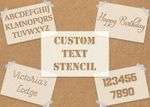 Personalised Custom Text Word Name Stencil Reusable Mylar A6 A5 A4 A3 A2