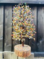 LARGE SEVEN CHAKRA CRYSTAL TREE/ GEMSTONES TREE /HANDMADE HEALING REIKI NEW AGE