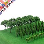 50pcs Miniature Trees Model Train Railroad Wargame Scenery Landscape Scale DIY