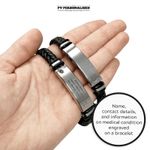 Medical Alert Bracelet Personalised Childrens/Adult Customised Engraving Steel