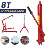 Crane Hydraulic Cylinder 8t Ton Long Ram Engine Lift Hoist Pump Workshop 8000kg