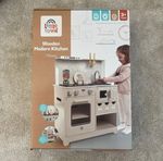 Little Town Wooden Play Kitchen Set with Oven and Sink, 7 Pieces, Age 3+