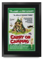 Carry On Camping Movie Poster Signed Printed Autograph A3 Framed Memorabilia