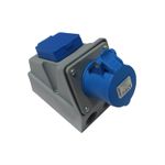 16A Wall Socket 3 Pin with integrated 13A Socket (240V IP44 Electric Outlet)