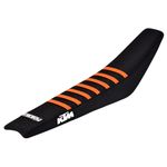 KTM SX 85 2018 - 2023 Ribbed Gripper Seat Cover Black Orange Ribs Motocross