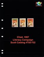 $5.05 Scott Value - 1997 CHAD Literacy Campaign Africa, Reading CV MNH NH UMM