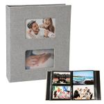 Photo Albums 6x4 200 Photos Slip In, Album Large 6 x 4 inches, Grey