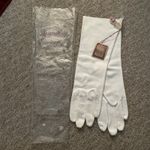 50s Women Grandoe Whisper Weights White Long Gloves 3 Button Formal Opera size 7