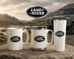 Black Logo Landrover Tumbler And Thermal And Ceramic Mug Gift Set