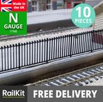 N Gauge Railkit Wrought Iron Fencing x10 Model Railway Railings Fences 1/148