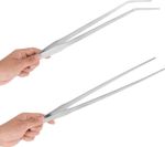 Aquarium Tweezers Extra Long 15 Inches Feed Tong Clamps - FEITA Straight and Cur