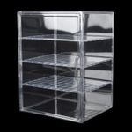 4-Tier Clear Display Case Blind Box Figure Storage Box Showcase Dustproof Rack