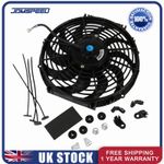 Universal 12" inch Slim Fan Push Pull 12V Electric Radiator Cooling Mount Kit