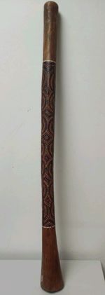 Hand Carved Painted Didgeridoo  Wind Instrument, 99cm USED