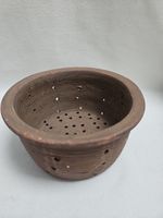 Vintage French Stoneware Cheese Strainer