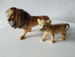 Beswick Lion and Lioness Collectible Ornament Figurines