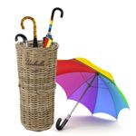 Kubu Rattan Wicker Weave Umbrella Stand Brolly Storage Basket Holder Bin Rack