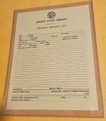 The Blues Brothers - Original Movie Prop - Joliet Prison Personal Property List